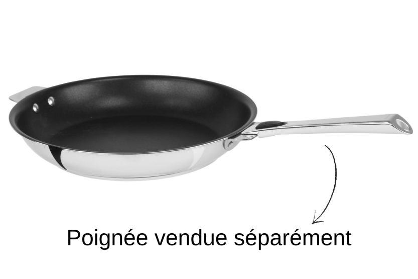 Cristel Casteline Exceliss löstagbar 5-lagers non-stick-stekpanna i rostfritt stål