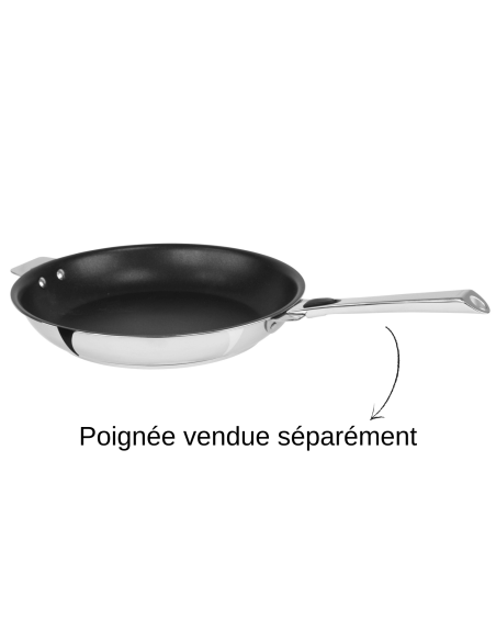 Cristel Casteline Exceliss avtagbar 5-lags non-stick stekepanne i rustfritt stål