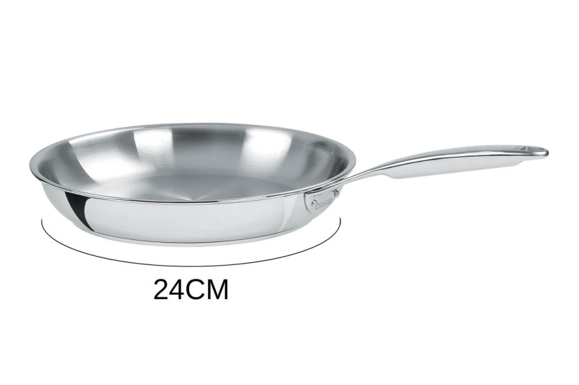 Cristel Castel'Pro 3-lags stegepande i 18/10 rustfrit stål