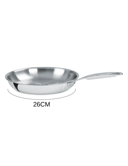Cristel Castel'Pro 3-lags stegepande i 18/10 rustfrit stål