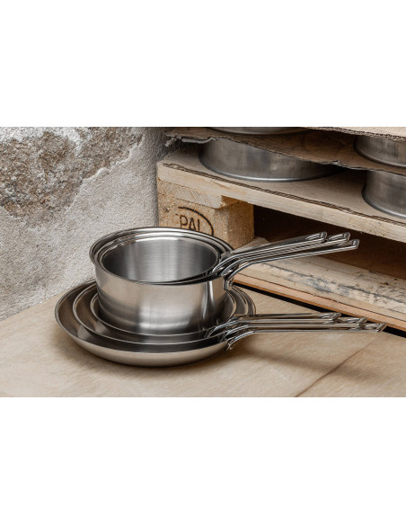 Padella in acciaio inox 18/10 spazzolato Cristel 1826