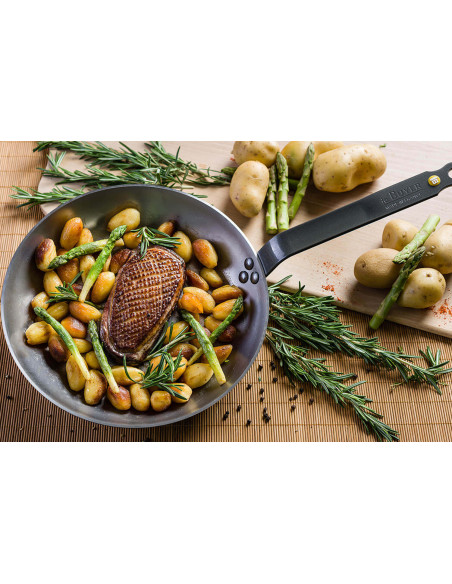 Runde Bratpfanne De Buyer Mineral B Element aus Eisen 28cm