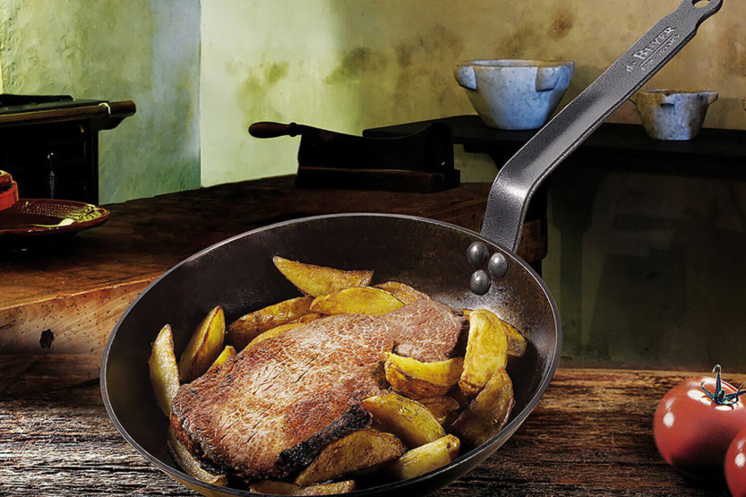 De Buyer Minéral B Element rund grillpanne i jern 26 cm