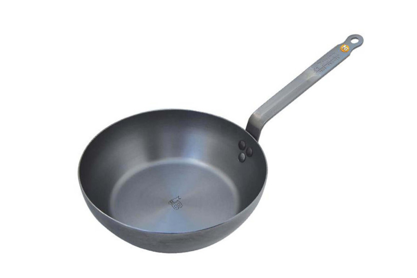 Peasant frying pan De Bu yer Minéral B Element high edge in iron 28cm