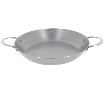 Panela para paella em ferro De Buyer Mineral B com 2 pegas rebitadas em aço inoxidável ø32cm