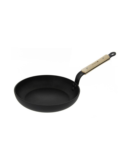 De Buyer Choc B Rund non-stick stekepanne i smidd aluminium og håndtak i bøk