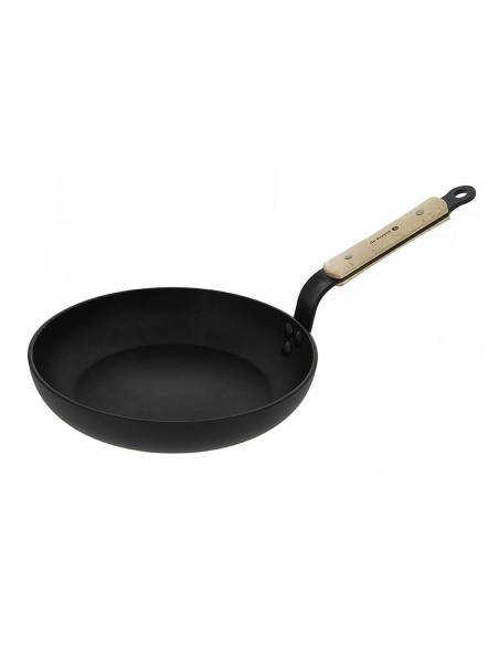 De Buyer Choc B Padella antiaderente rotonda Alluminio forgiato e manico in faggio