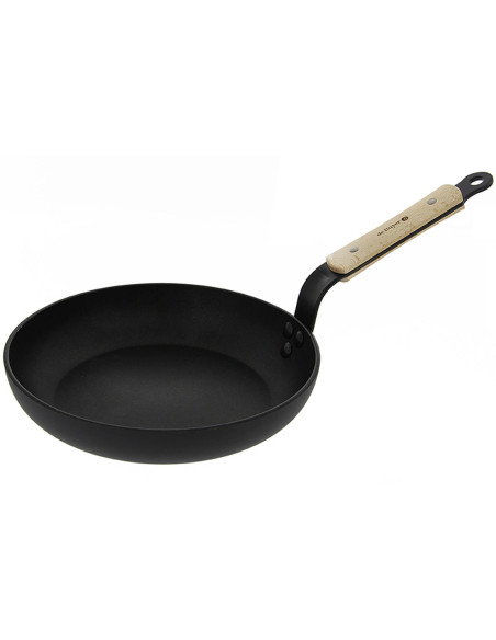 De Buyer Choc B Padella antiaderente rotonda Alluminio forgiato e manico in faggio