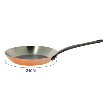 De Buyer Inocuivre sartén de cobre mango de hierro fundido 2
