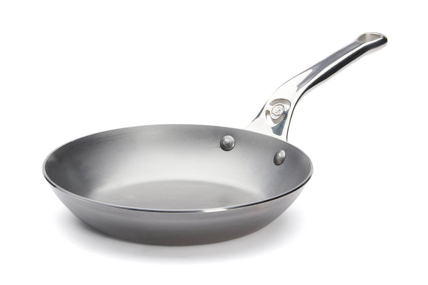 De Buyer Mineral B Pro 20cm rund stekpanna i stål med handtag i gjutet rostfritt stål