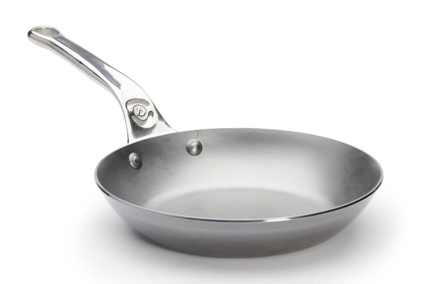 De Bu yer Mineral B Pro 20cm round steel frying pan with cast stainless steel handle