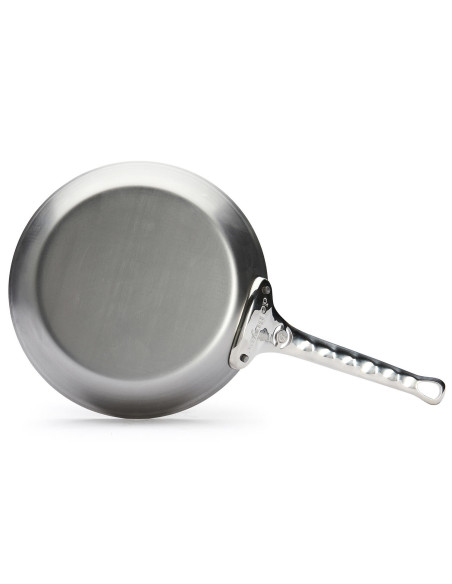 De Buyer Mineral B Pro 24cm sartén redonda de acero con mango de acero inoxidable fundido