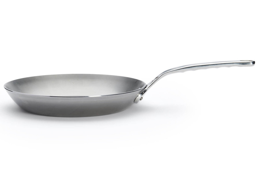 De Buyer Mineral B Pro 28cm round steel frying pan with cast stainless steel handle