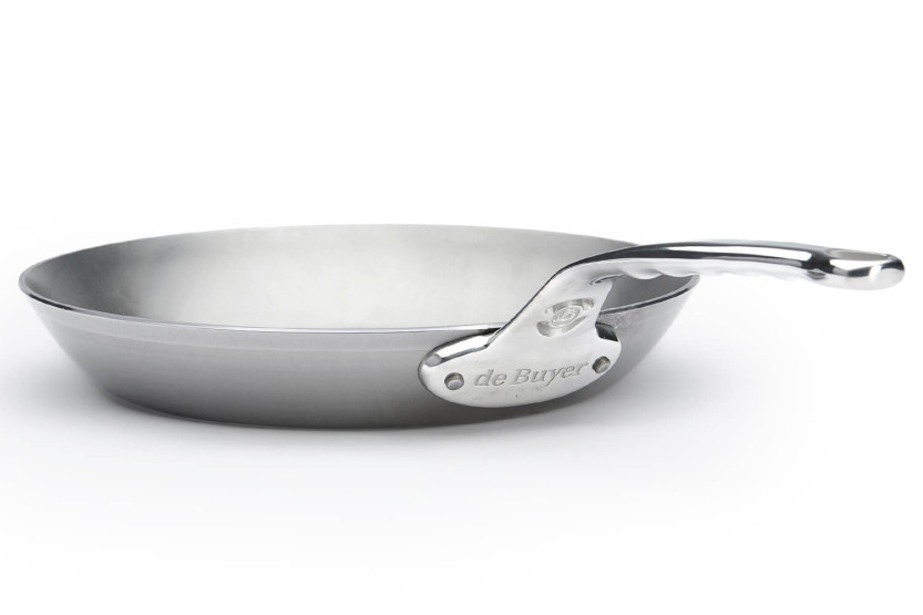 De Buyer Mineral B Pro 28cm round steel frying pan with cast stainless steel handle