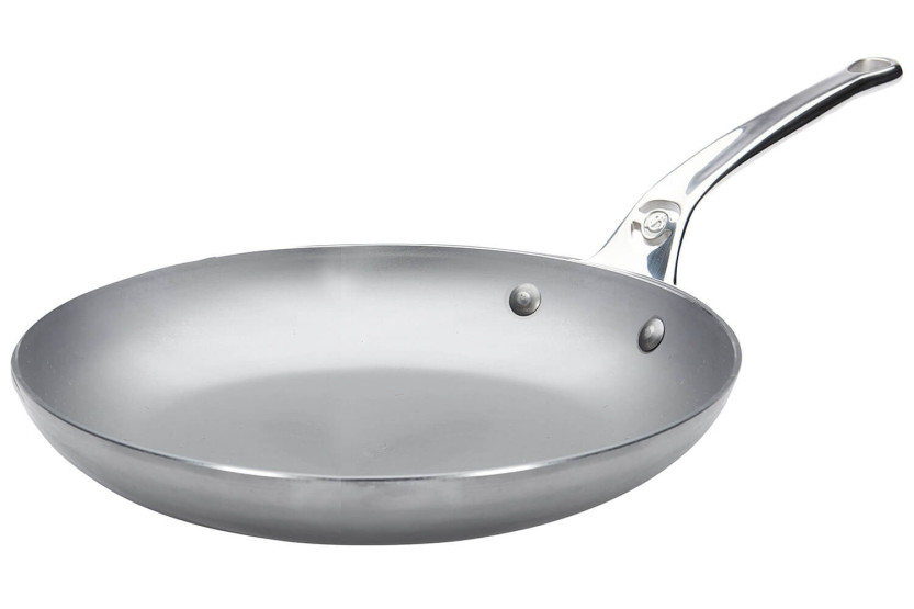 De Buyer Mineral B Pro 28cm omeleteira em aço com pega em aço inoxidável fundido