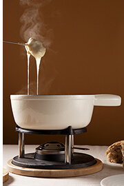 Service à fondue en fonte